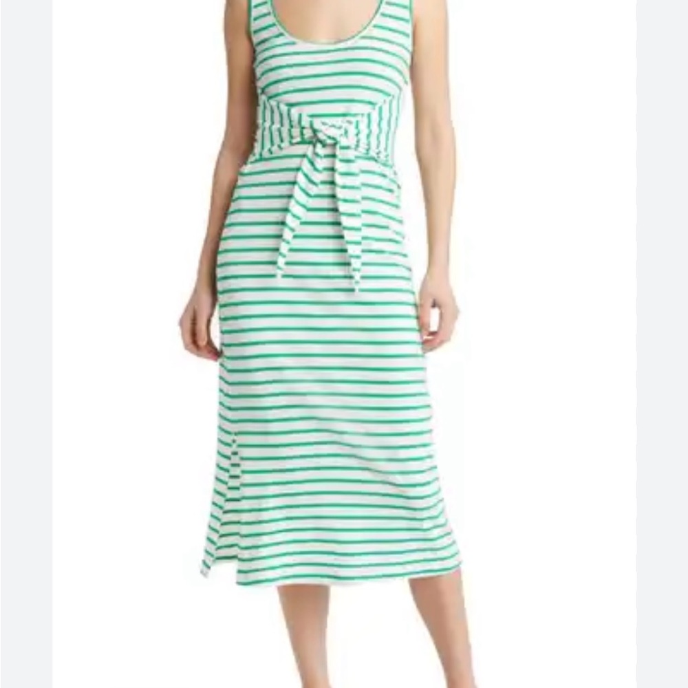 Rails Green Striped Sleeveless Dress